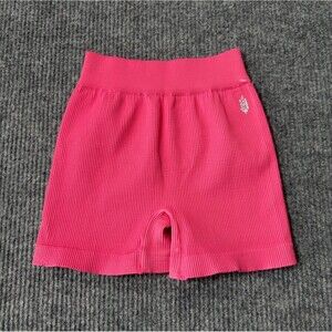 Free People FP Movement Prajna Shorts Size M/L Ribbed Pink Biker Shorts NEW
